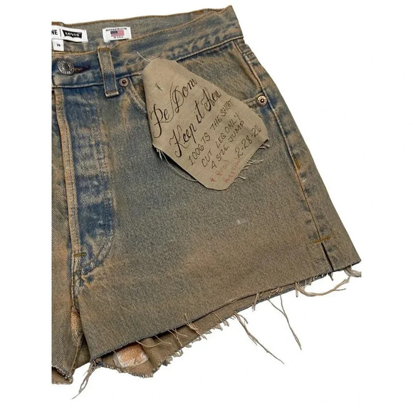 NWT RE/DONE x Levi’s “The Short” Tinted Blush-sz 26 - Picture 6 of 8